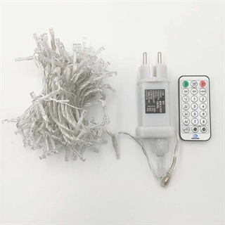 Musikaktiveret lyskæde med fjernbetjening- 100 lys